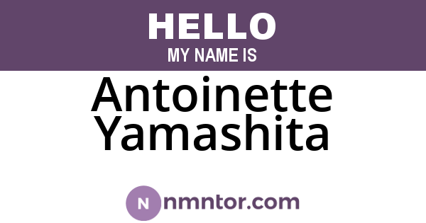 Antoinette Yamashita