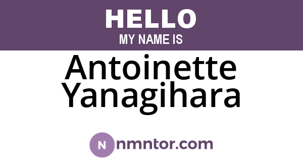 Antoinette Yanagihara
