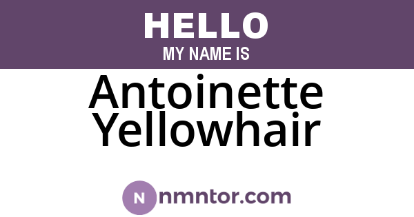 Antoinette Yellowhair