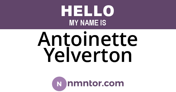 Antoinette Yelverton