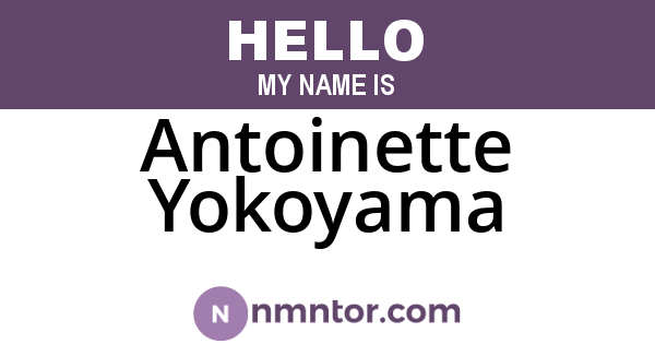 Antoinette Yokoyama