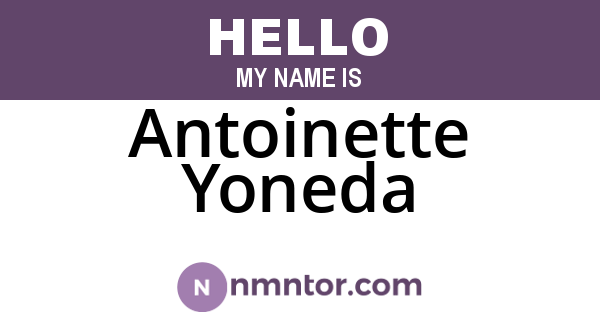 Antoinette Yoneda