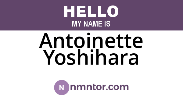 Antoinette Yoshihara