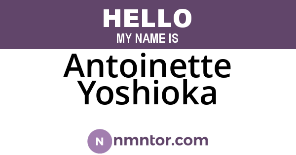 Antoinette Yoshioka