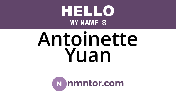 Antoinette Yuan