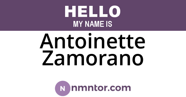 Antoinette Zamorano