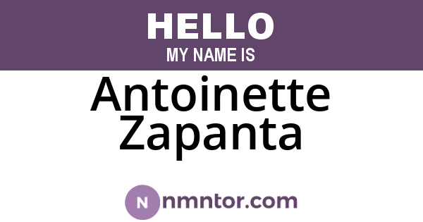 Antoinette Zapanta