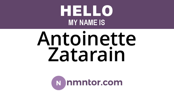 Antoinette Zatarain