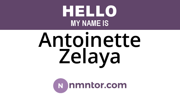 Antoinette Zelaya