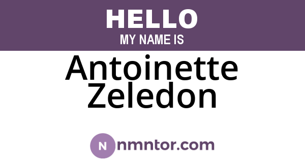 Antoinette Zeledon