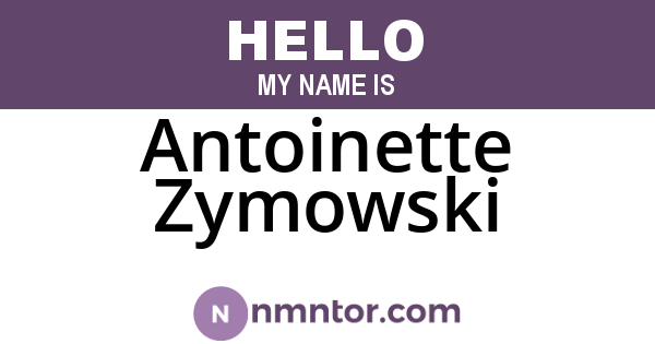 Antoinette Zymowski
