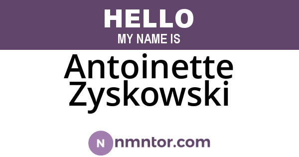 Antoinette Zyskowski