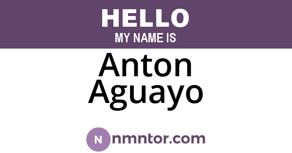 Anton Aguayo