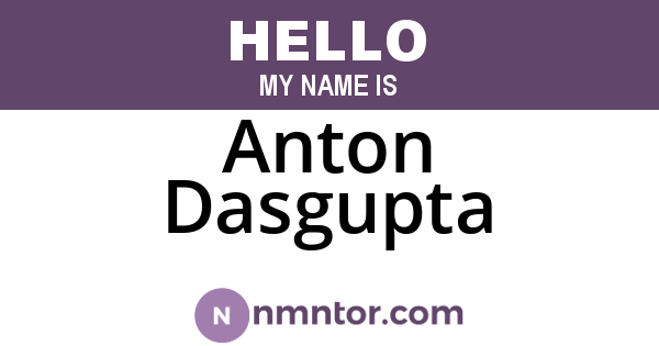 Anton Dasgupta