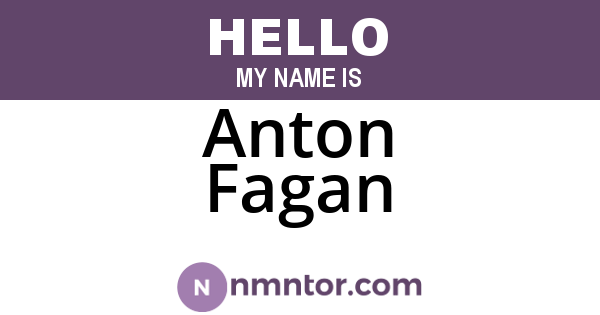 Anton Fagan