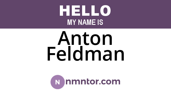 Anton Feldman