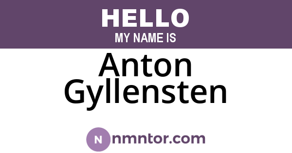 Anton Gyllensten