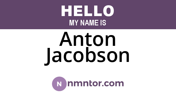 Anton Jacobson
