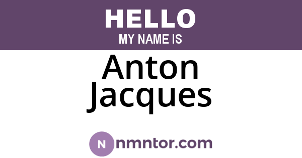 Anton Jacques