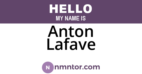 Anton Lafave