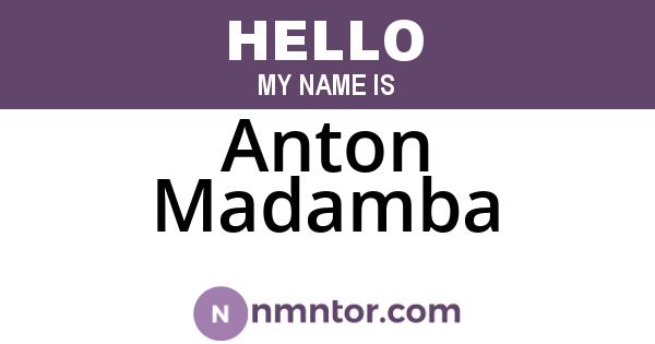 Anton Madamba
