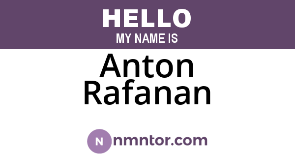 Anton Rafanan
