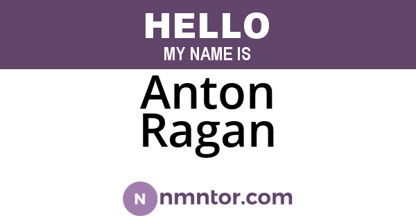 Anton Ragan