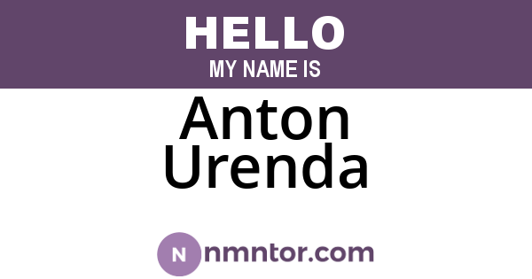 Anton Urenda