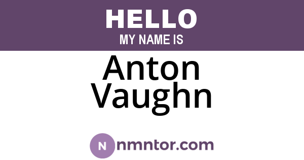 Anton Vaughn