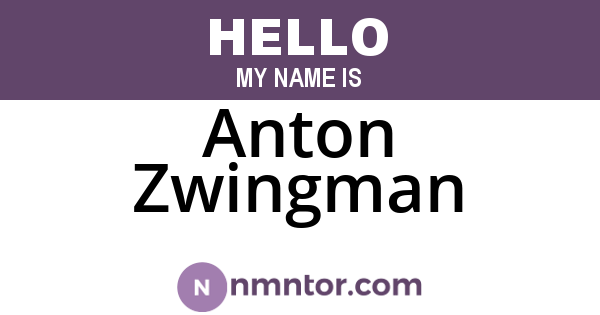 Anton Zwingman
