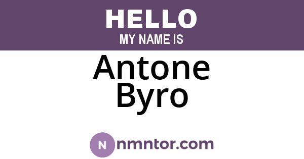 Antone Byro