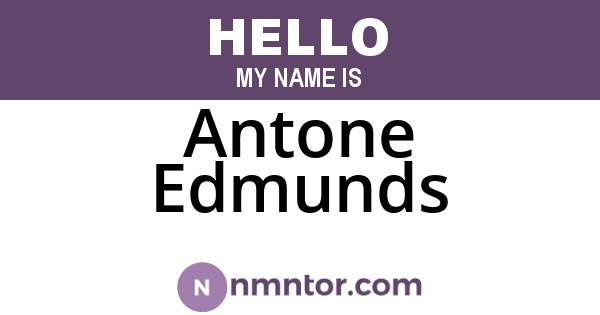 Antone Edmunds