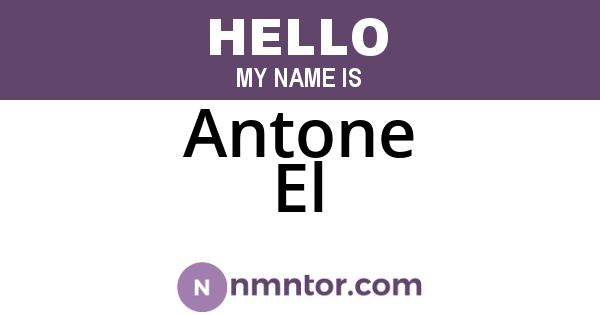 Antone El