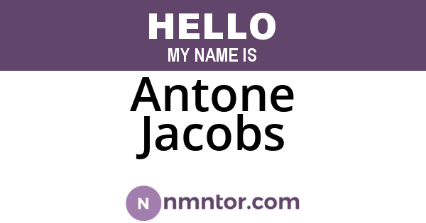 Antone Jacobs