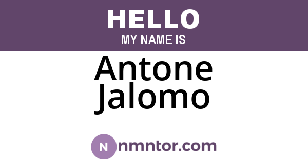 Antone Jalomo