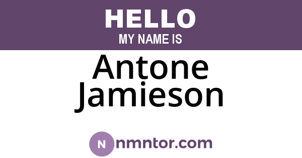 Antone Jamieson