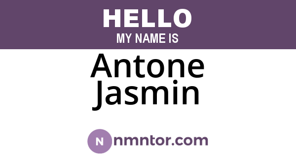 Antone Jasmin