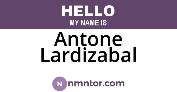 Antone Lardizabal