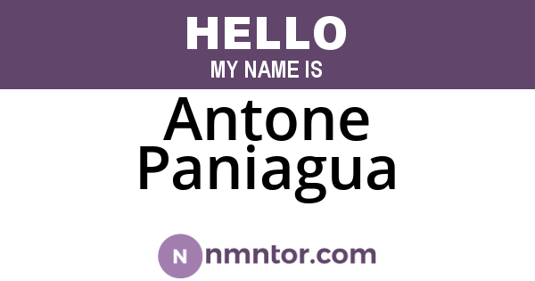 Antone Paniagua