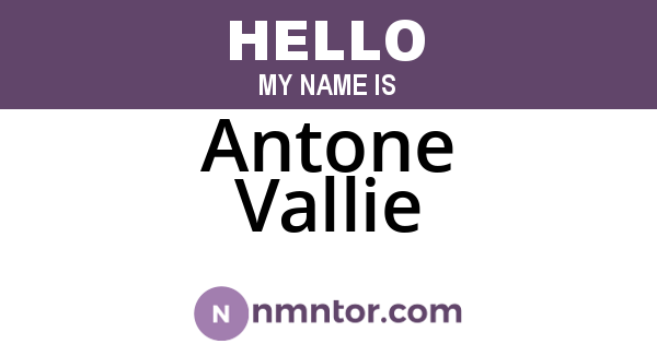 Antone Vallie