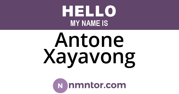 Antone Xayavong