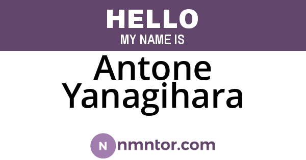 Antone Yanagihara