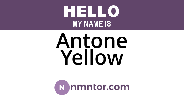 Antone Yellow