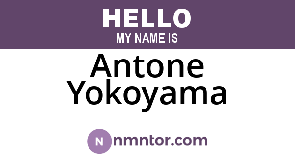 Antone Yokoyama