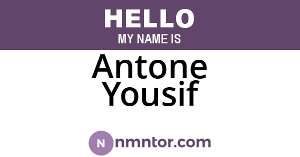 Antone Yousif