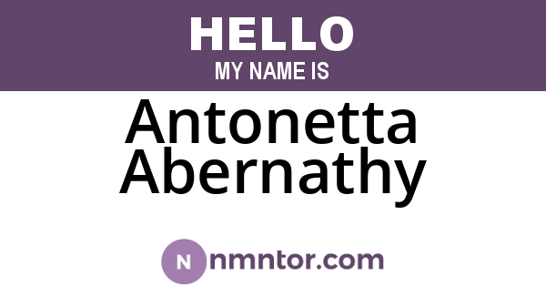 Antonetta Abernathy