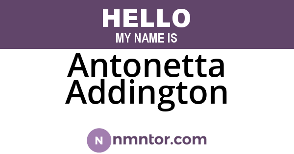 Antonetta Addington