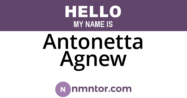 Antonetta Agnew