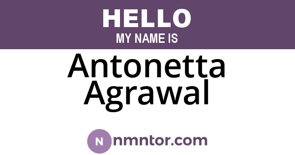 Antonetta Agrawal