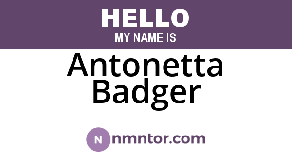 Antonetta Badger